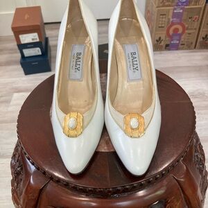 Pre-Loved Bally White Pumps
